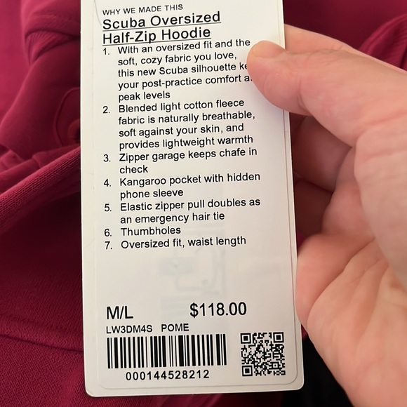 Lululemon Scuba oversized half zip Hoodie w/ a shopping bag sold out online 🔥 - Picture 6 of 9